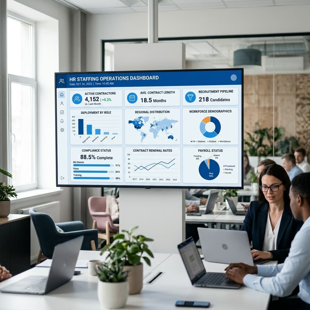 Contract staffing operations dashboard